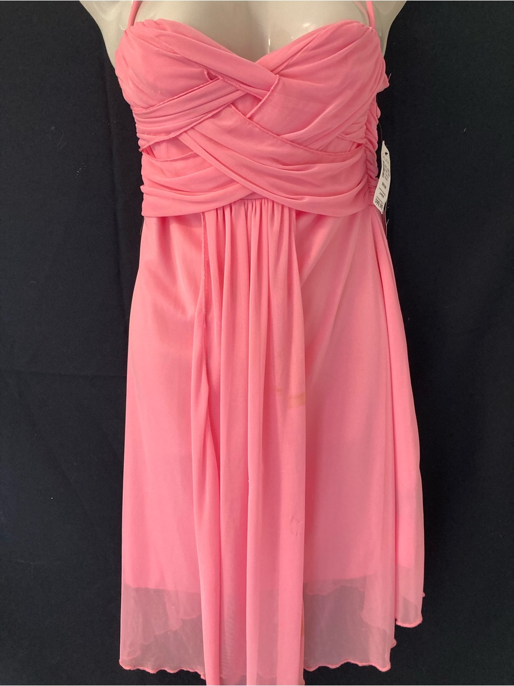 GLAM Pink Ruched Cocktail Dress NWT Size M